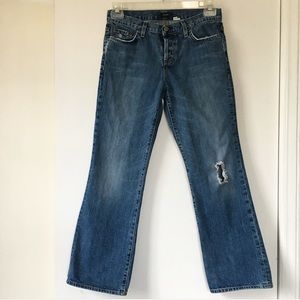J Crew Distressed Bootcut Jeans